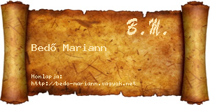 Bedő Mariann névjegykártya